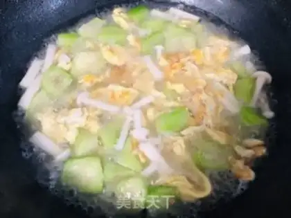 Make Smelt egg mushroom soup step 9