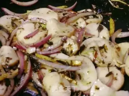 Make Olives and apricot mushrooms step 5