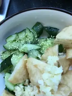 Make A cucumber with noodles step 8