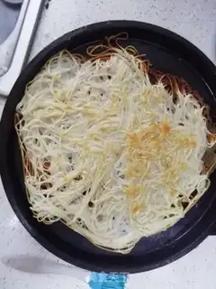 Make Noodle sesame pancakes step 6