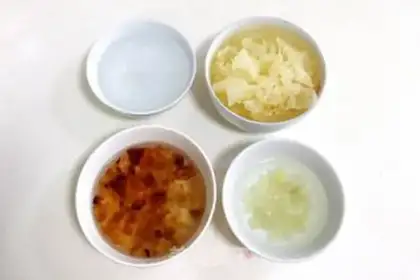 Make Peach gel, silver ostrich step 0