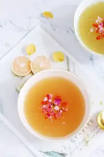Make Peach gel, silver ostrich step 8