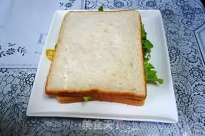 Make Quickie ham and vegetables sandwich step 3