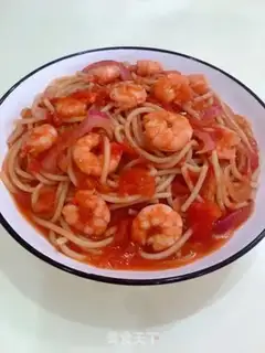 Make Shrimp tomato pasta step 11
