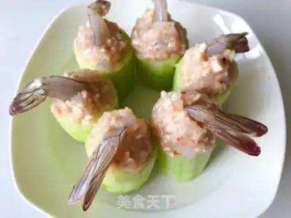 Make Fresh shrimp cucumber step 2