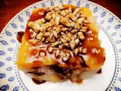 Make Sweet peanuts with iced rice cake step 9