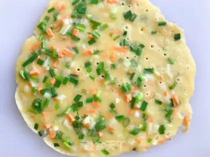 Make Homemade egg pancakes step 5