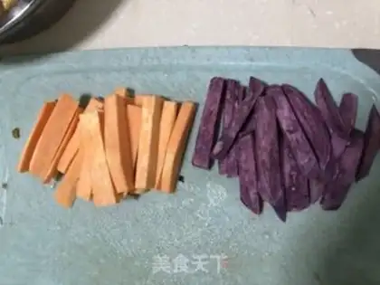 Make Three-coloured mountain fries step 0