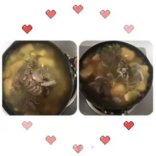 Make Bean sprouts, beef soup step 2