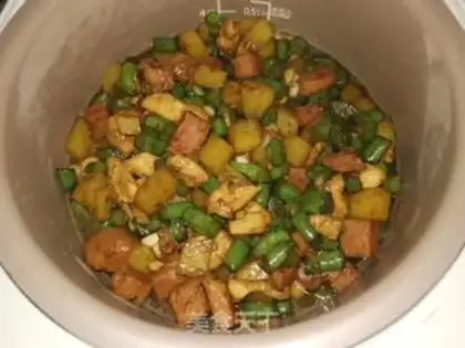 Make Chicken bean bean rice step 7