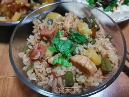 Make Chicken bean bean rice step 12