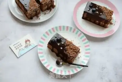 Make Chocolate noodle cake step 24