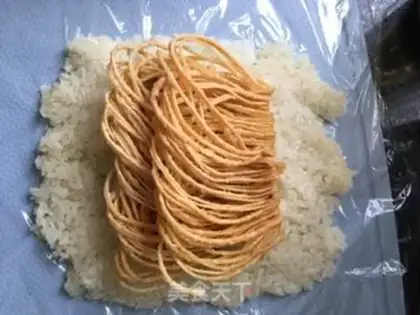 Make The meat pine tea and the rice step 3