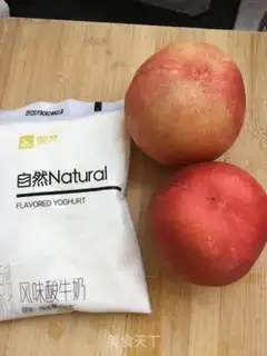 Make Peaches and yogurt step 1