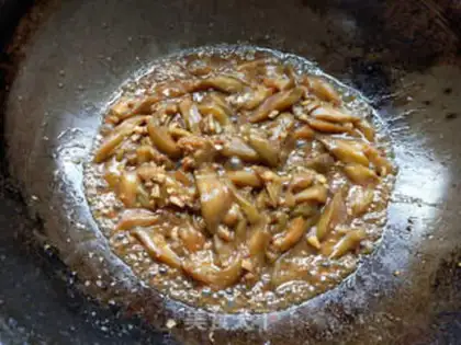 Make Salted fish fried eggplant step 6