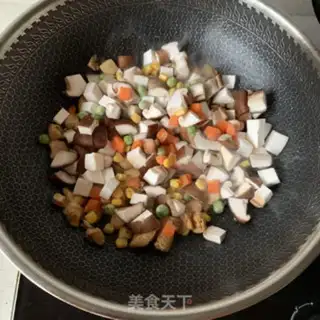 Make Black pepper mushroom chicken rice step 5