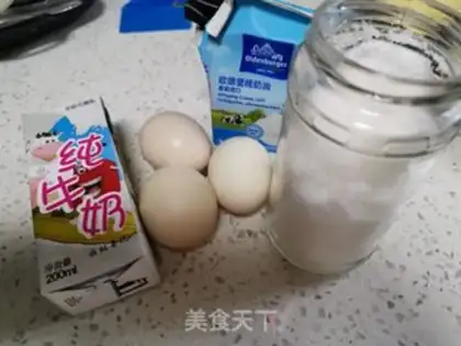 Make Milk and eggs step 1