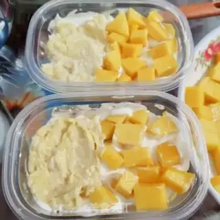 Make The durian mango, a thousand-storey box cake step 9