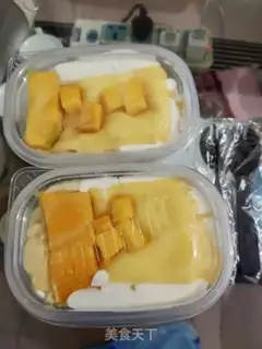 Make The durian mango, a thousand-storey box cake step 11