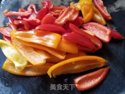 Make Sweet peppers and bitter melons step 1