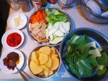 Make Fish-fruit potato chips and vegetables step 0