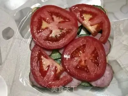 Make Red intestinal fruit sandwich step 6