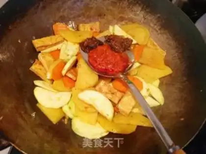 Make Fish-fruit potato chips and vegetables step 14