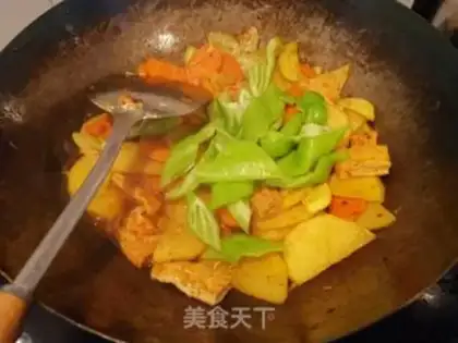 Make Fish-fruit potato chips and vegetables step 17