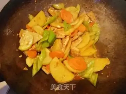 Make Fish-fruit potato chips and vegetables step 18