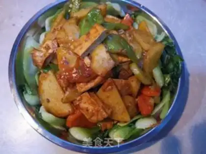 Make Fish-fruit potato chips and vegetables step 22