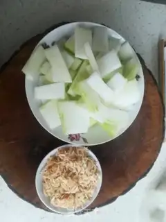 Make Shrimp-skin-burning melon step 1