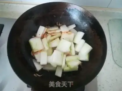 Make Shrimp-skin-burning melon step 2