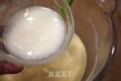 Make Corn powdered sponge cake step 7