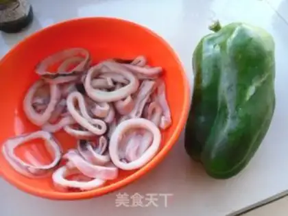 Make Blue pepper squid step 0