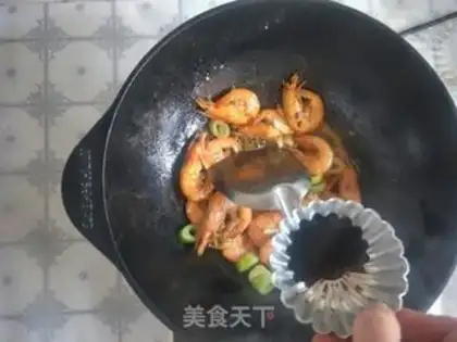 Make Iron pan shrimp cabbage step 4