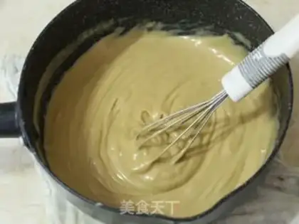 Make Pearl milk, tea and heart cake step 7