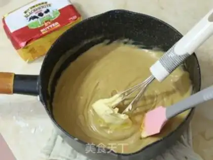 Make Pearl milk, tea and heart cake step 8