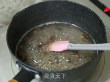 Make Pearl milk, tea and heart cake step 18