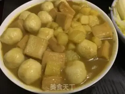Make Curry fishballs step 2