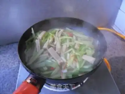 Make Celery fried tofu step 8