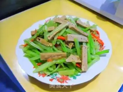 Make Celery fried tofu step 9