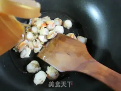 Make Scallops, fried eggs step 2