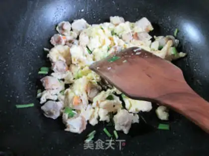Make Scallops, fried eggs step 6