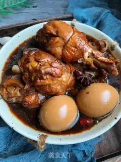 Make A pair of chicken legs and eggs step 8