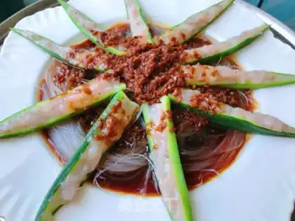 Make Autumn fan shrimp step 6