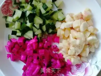 Make Potato fruit salad step 1