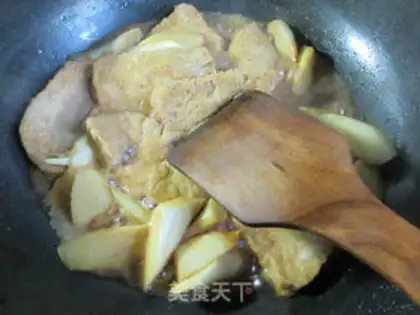 Make ♪ Burn the veggie chicken white ♪ step 11