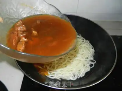 Make Red beef noodles step 6