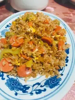 Make Ham and egg fried rice step 3