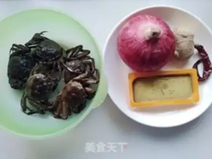 Make Curry burning crabs step 0